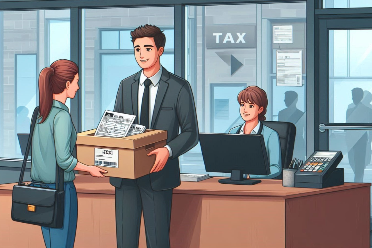 Customers Drop Off Documents to CTax
